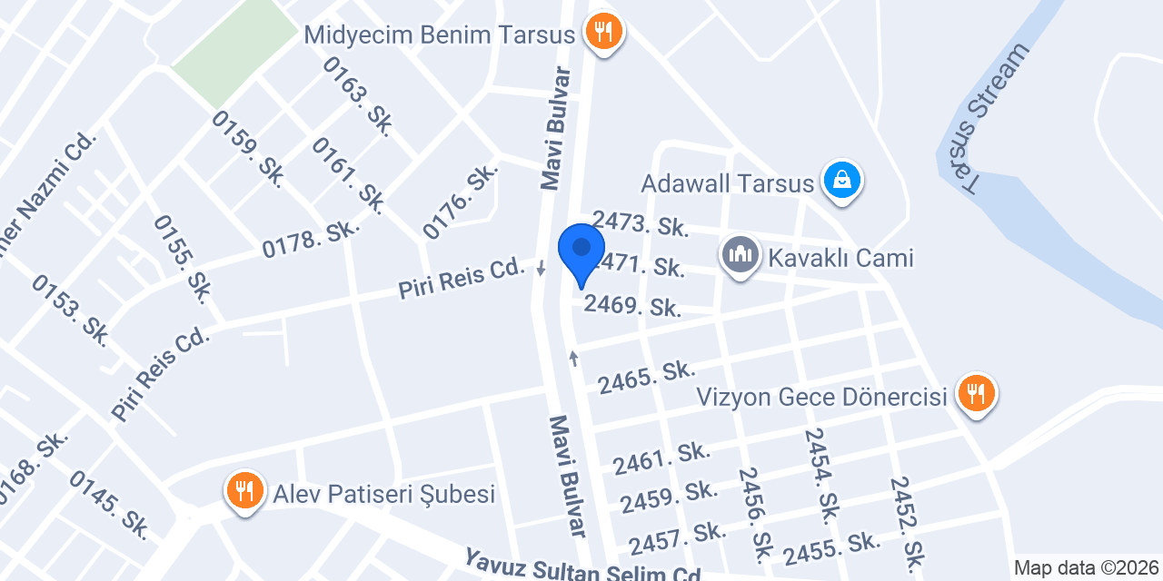 Baraj yolu gül pide konumu