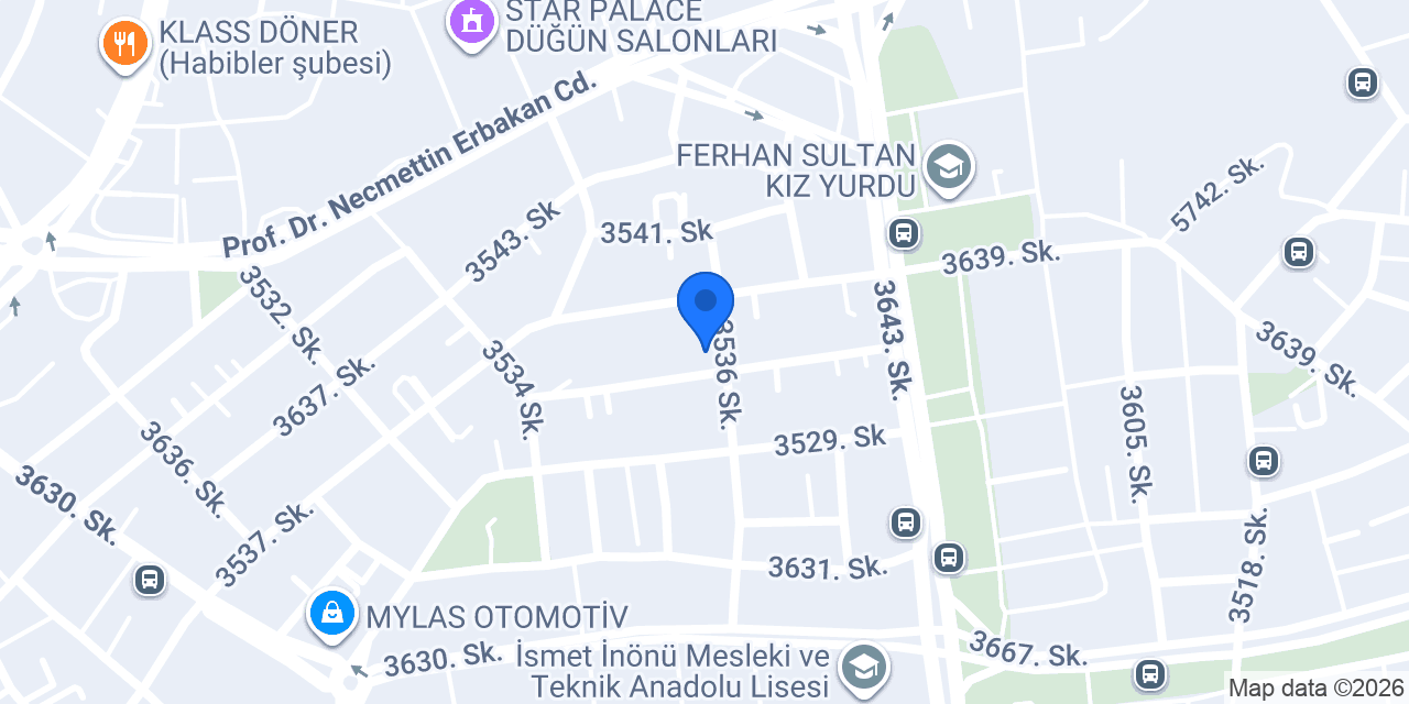 Ayyıldız Tereyağ konumu