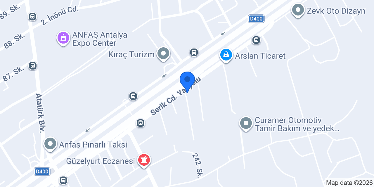 Ercanoğlu Otomotiv konumu