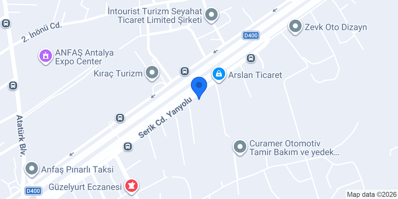 YKS Teknik Garaj konumu