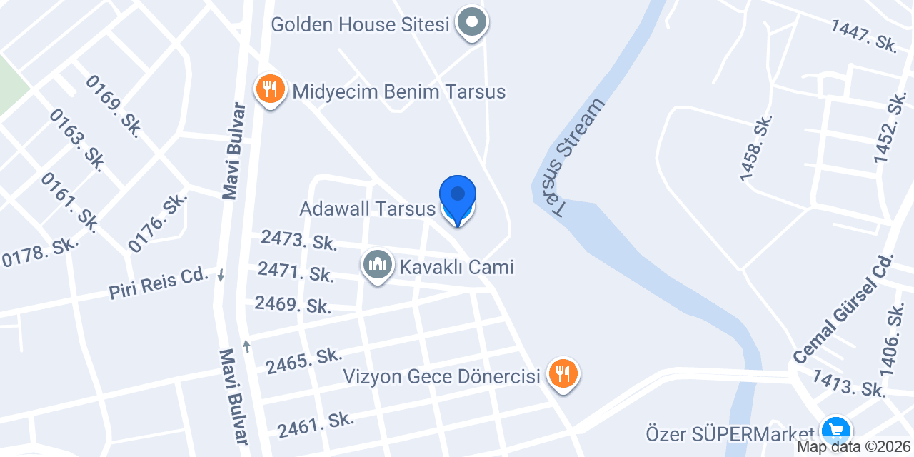 Adawall Tarsus konumu