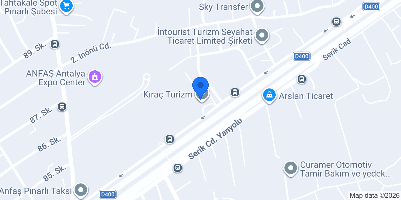 Kıraç Turizm konumu