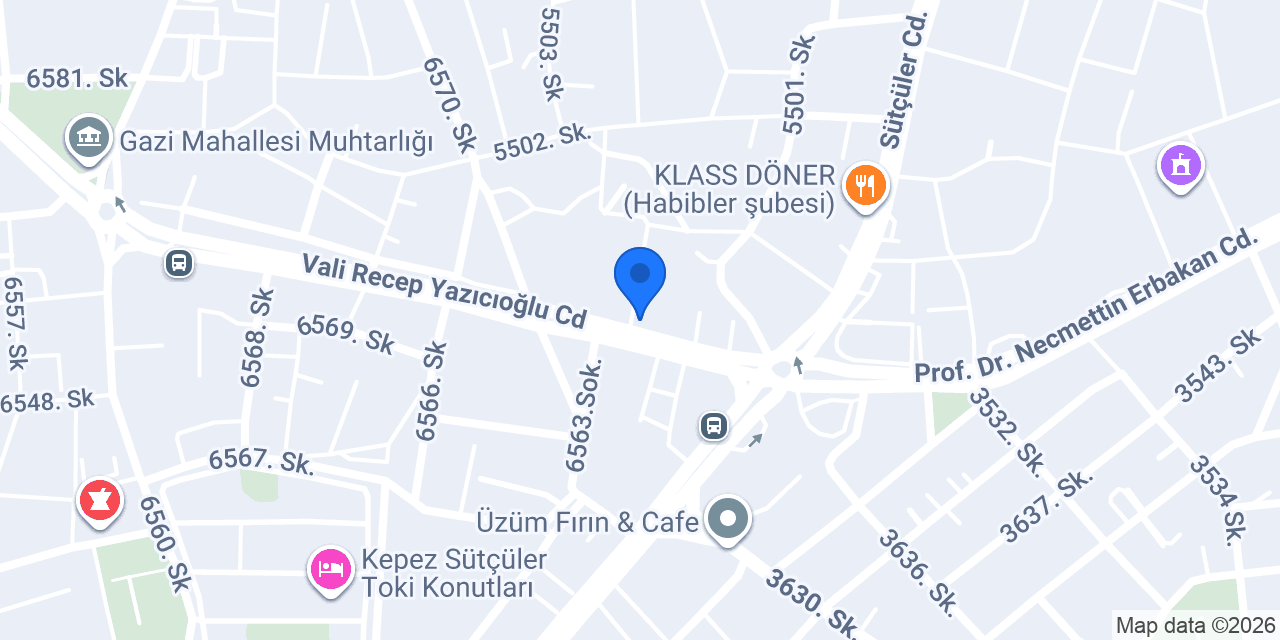 Bakayoğlu Oto Lastik konumu