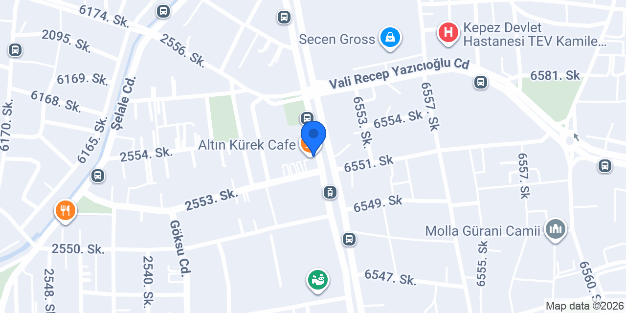 Altın Kürek Cafe konumu