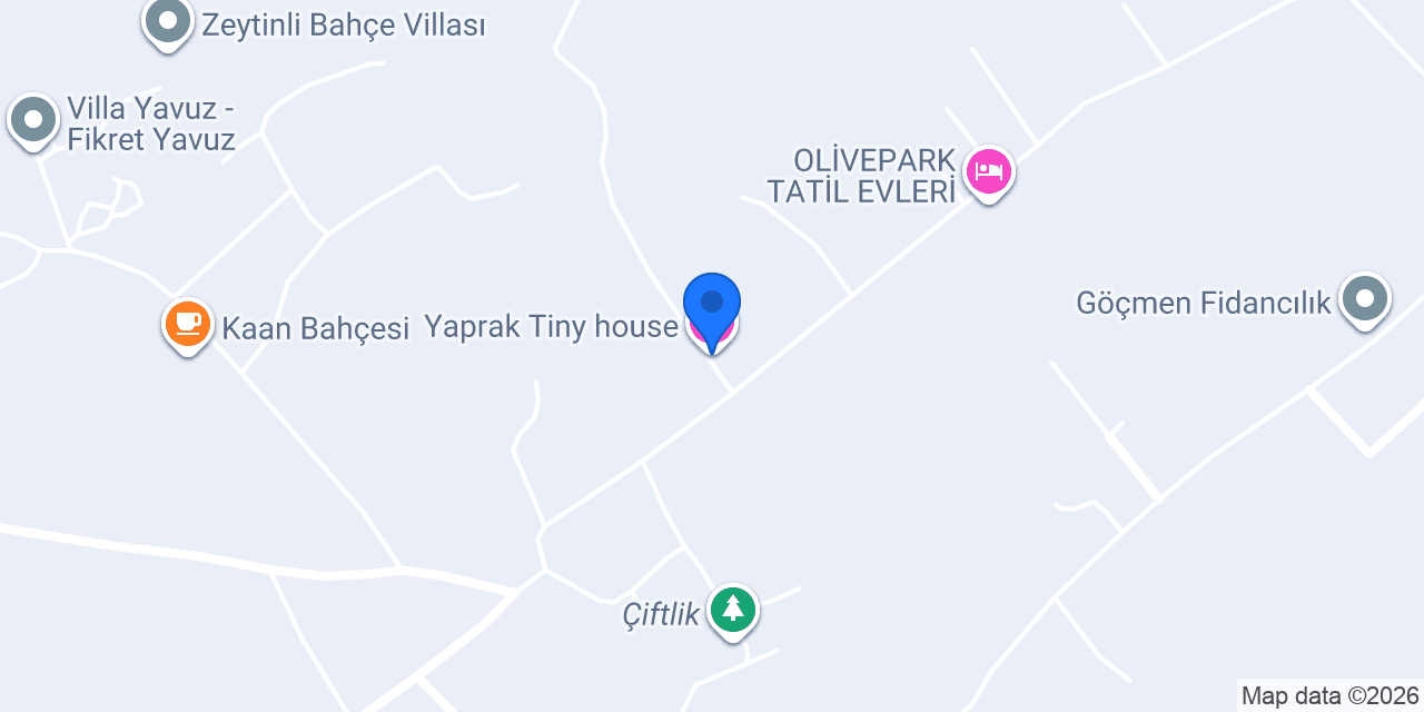 Yaprak Tiny house konumu