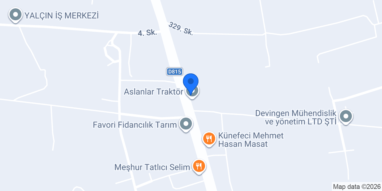 ASTRAK ASLANLAR TRAKTÖR konumu