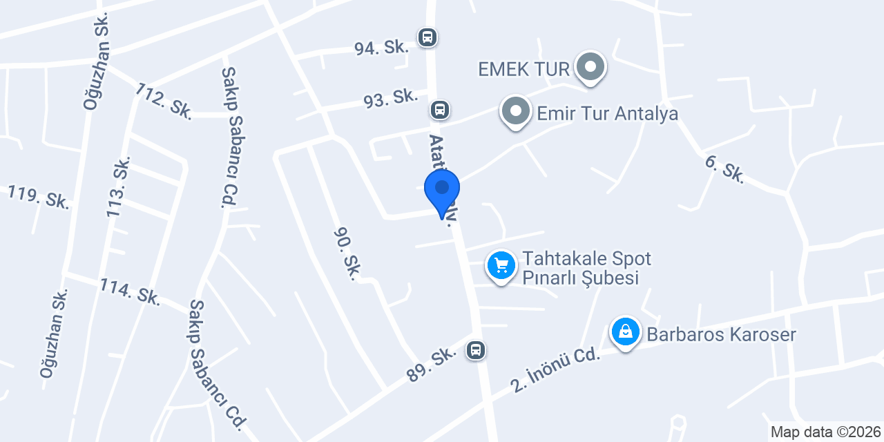 Antalya Bereket Mobilya konumu
