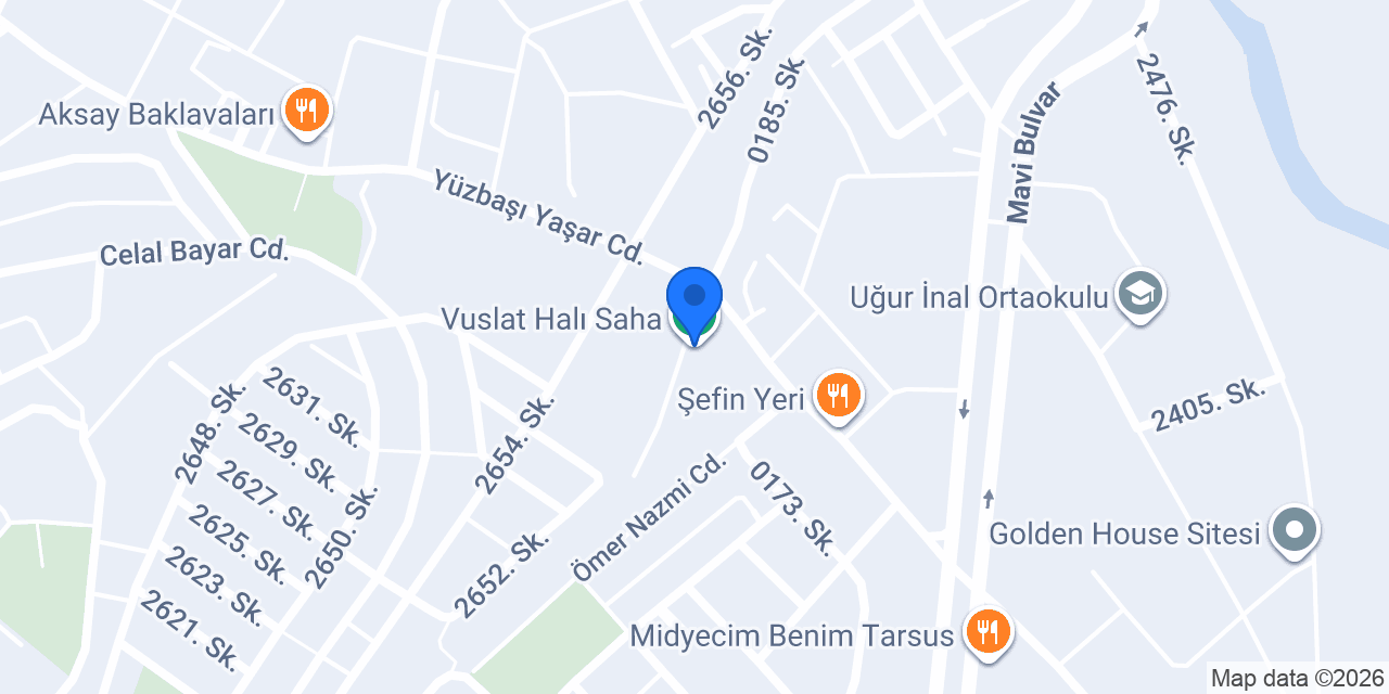 Vuslat Halı Saha konumu