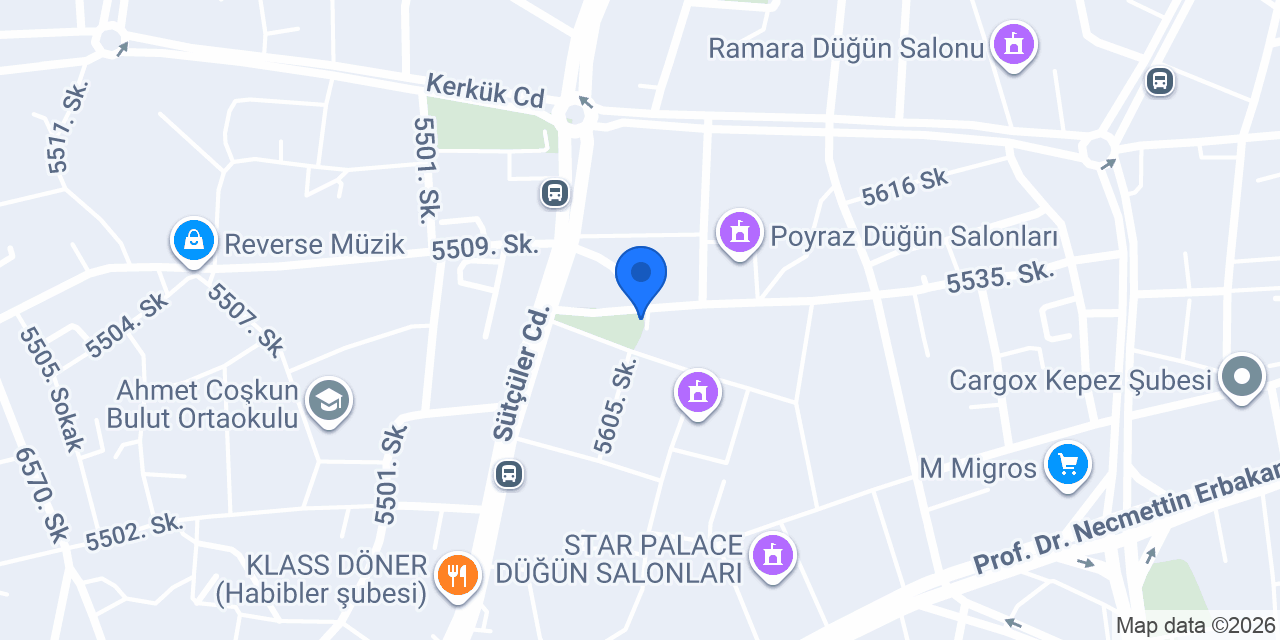 Antalya şap ve beton konumu