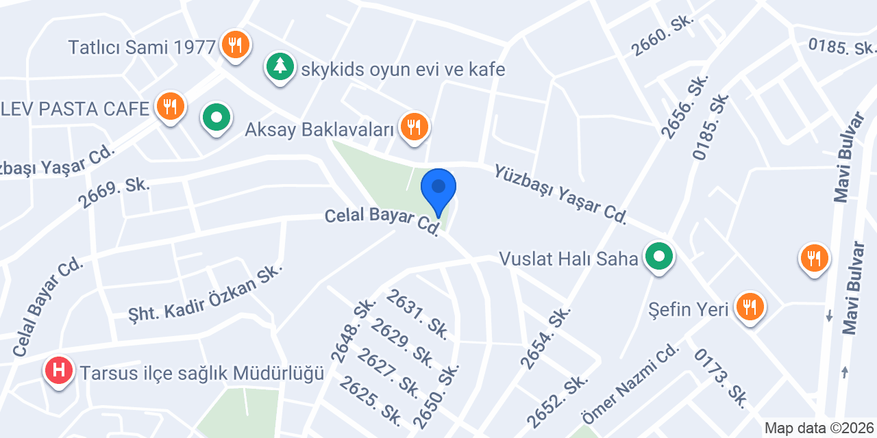 Noyan Cafe Tarsus Kırklar Parkı konumu