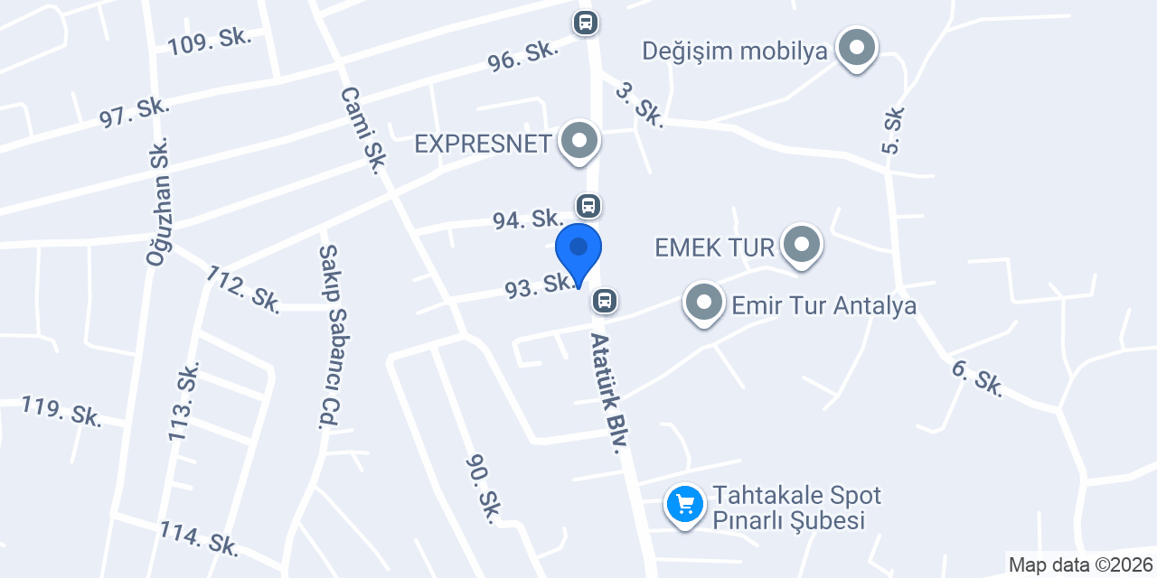 Antalya Buz Üretim Fabrikası konumu