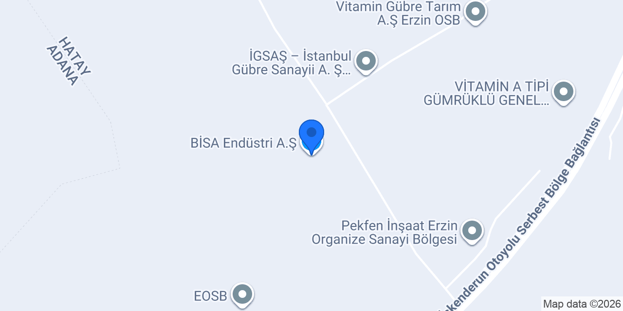 BİSA Endüstri A.Ş. konumu