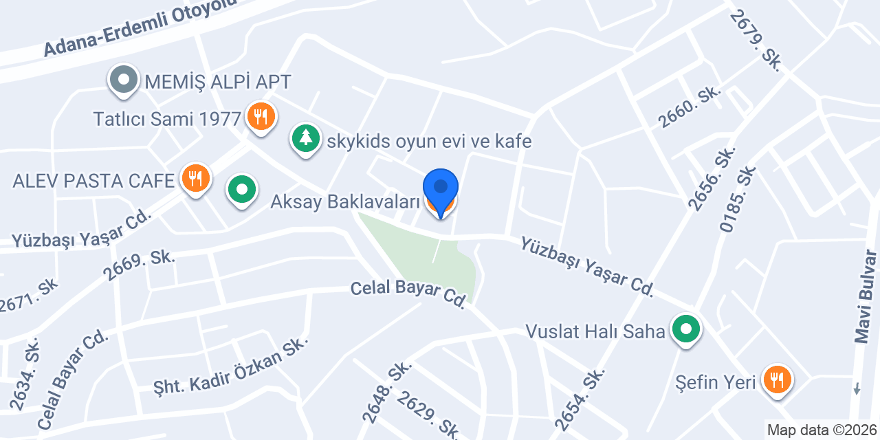 Aksay Baklavaları konumu