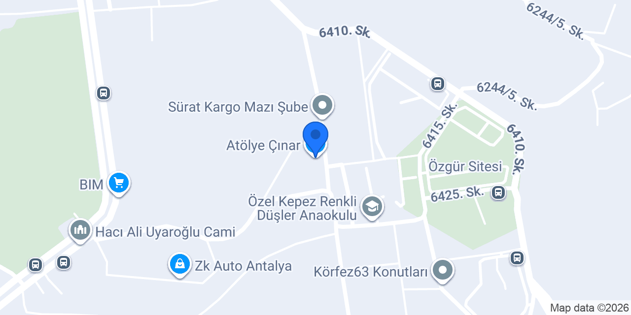Atölye Çınar konumu