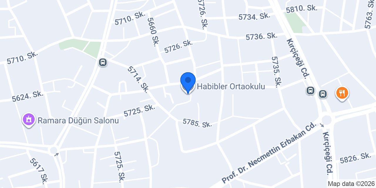 Habibler Ortaokulu konumu