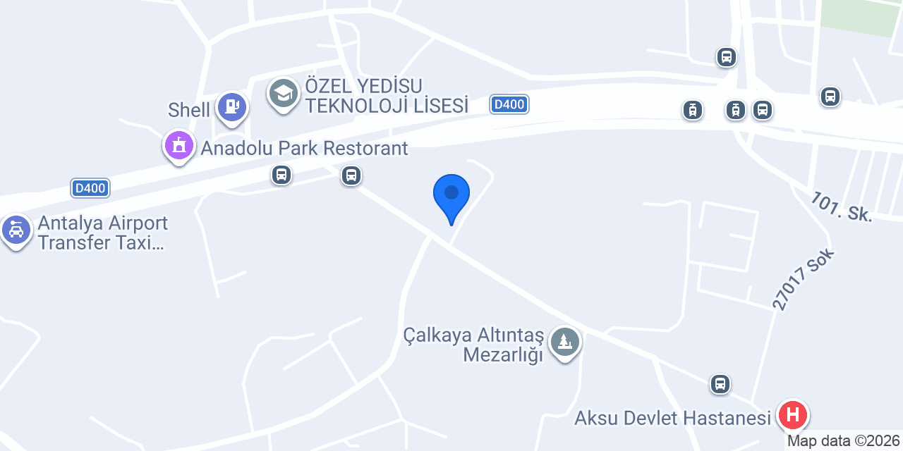 Aksu İlçe Emniyet Müdürlüğü konumu