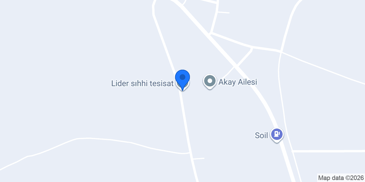 Lider sıhhi tesisat konumu