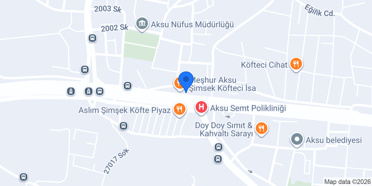Usta şimşek köfte piyaz konumu