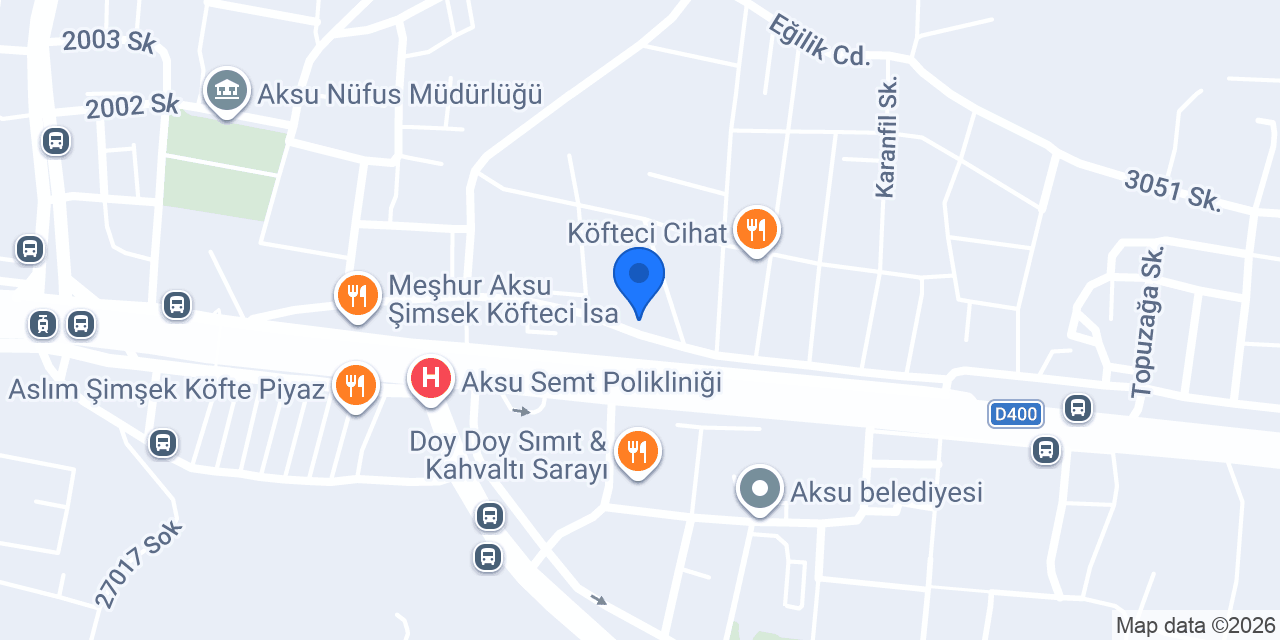ÖZEL AKSU PSİKOTEKNİK DEĞERLENDİRME MERKEZİ konumu