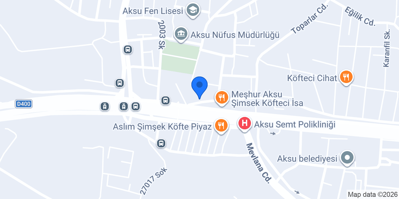 Aksu Etli Pide Salonu konumu