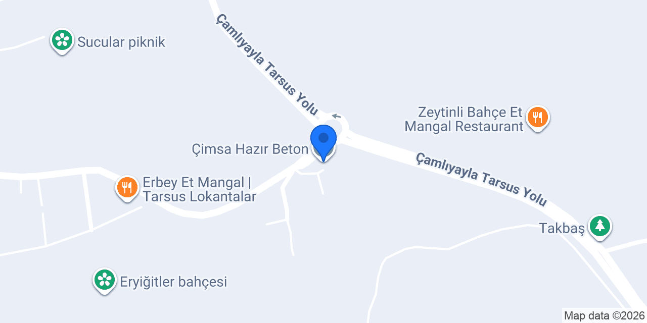 Çimsa Hazır Beton konumu