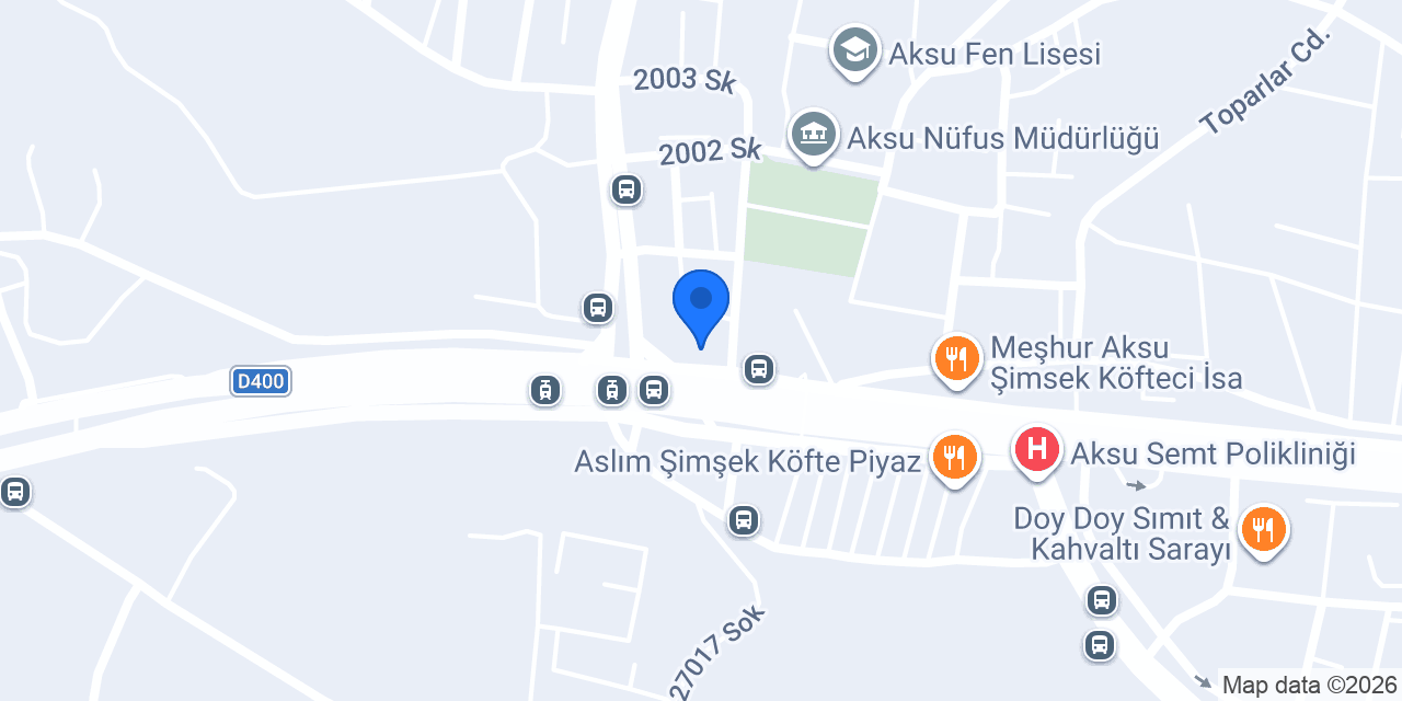 Bülent Börekçilik Antalya Aksu Macun konumu