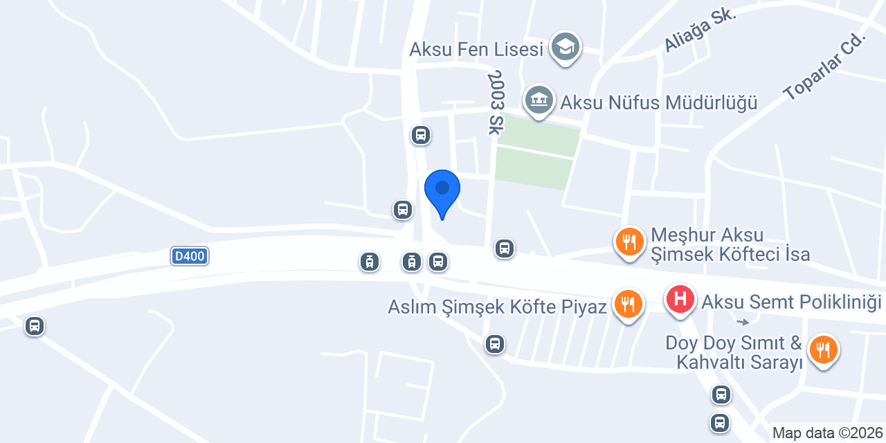 Garanti BBVA Aksu Şubesi konumu