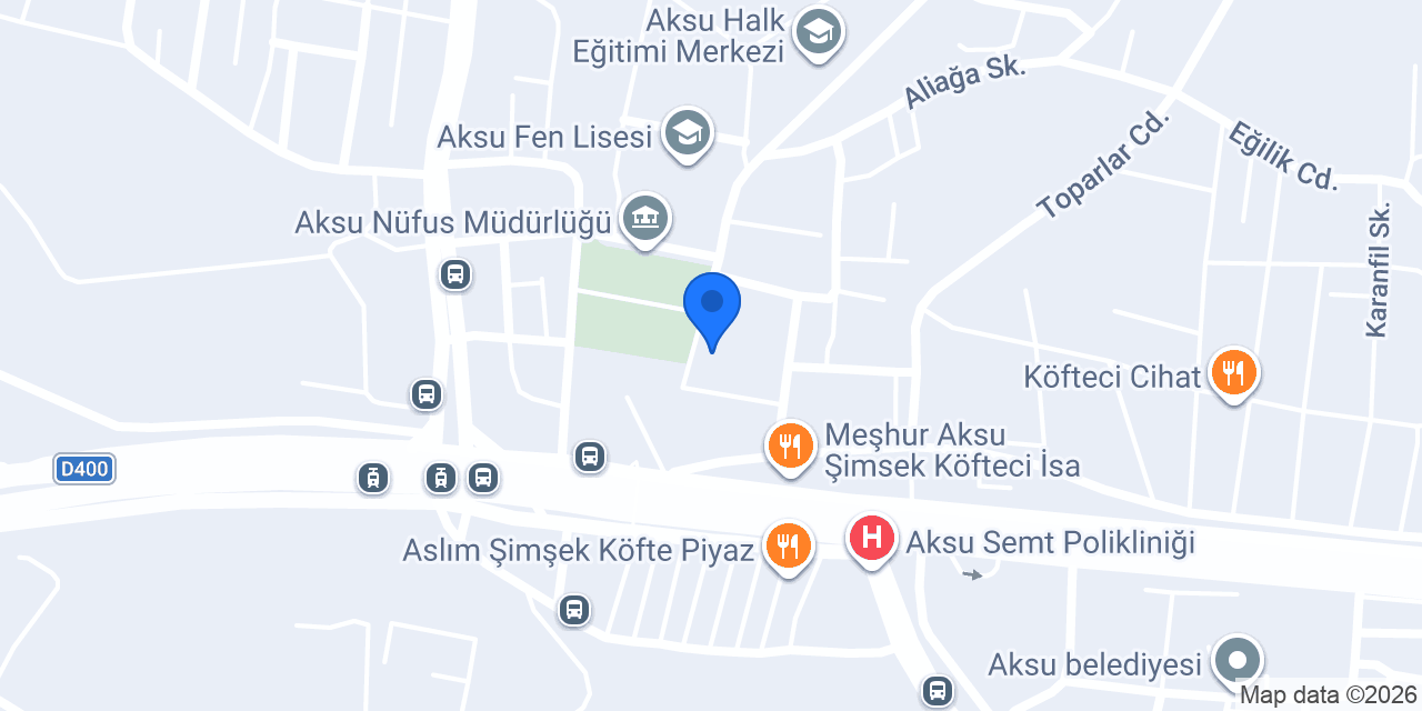 Aksu İlçe Jandarma Komutanlığı konumu