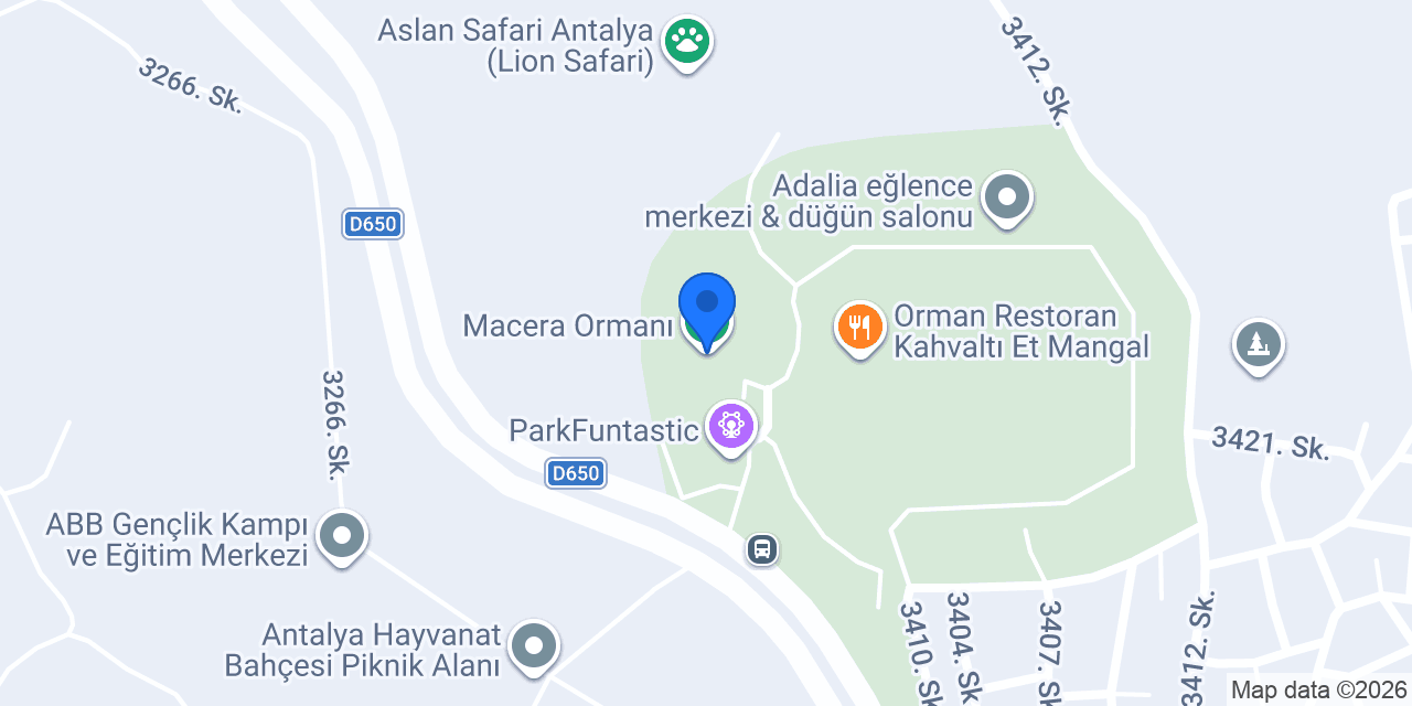 Macera Ormanı konumu