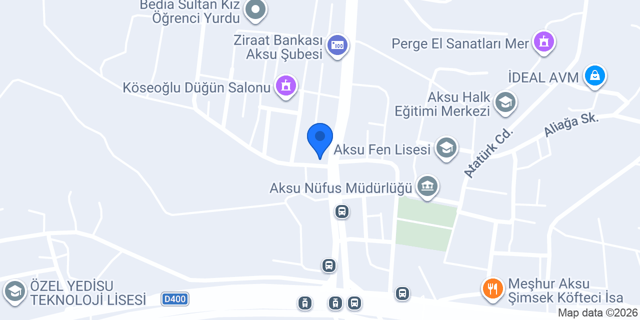 DenizBank Aksu Şubesi konumu