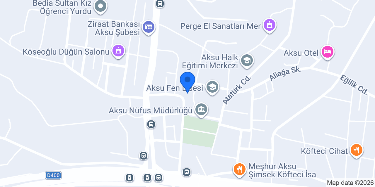 Aksu Perge Ortaokulu konumu