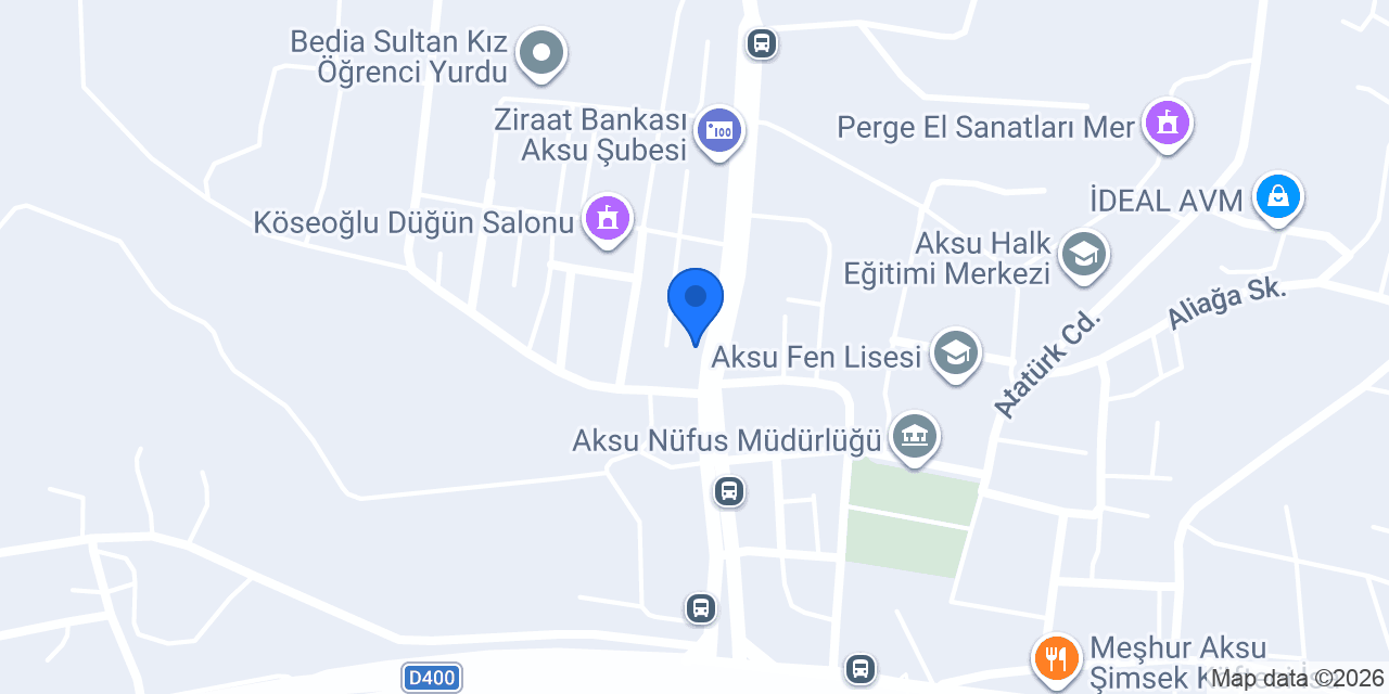 VakıfBank Aksu Şubesi konumu