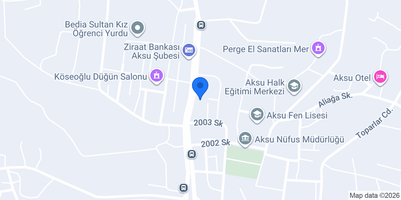 Halkbank Aksu Şubesi konumu