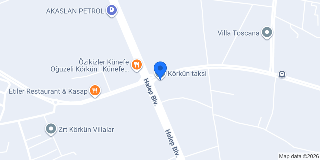 Körkün taksi konumu