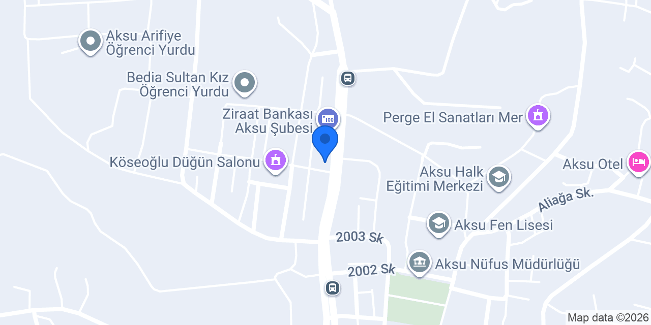 Aksu Yapı Market konumu