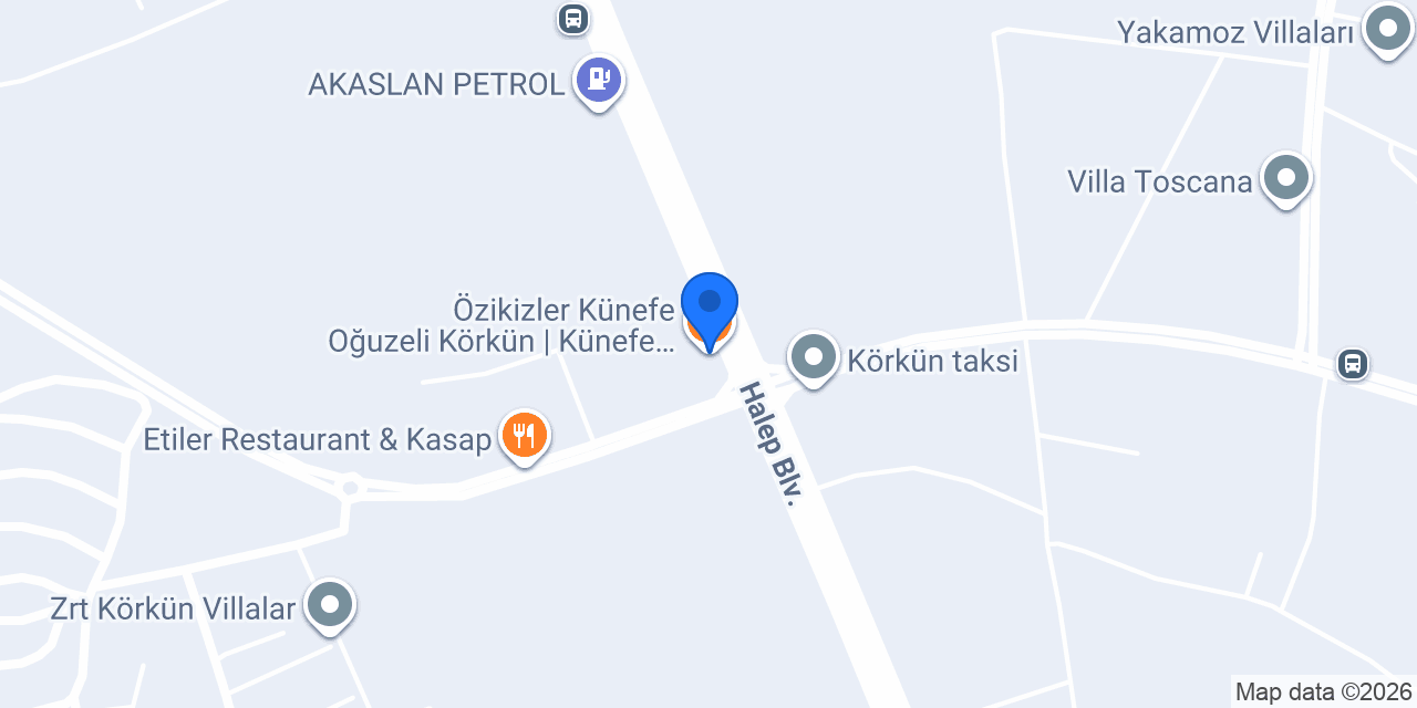 Özikizler Künefe Oğuzeli Körkün | Künefe - Katmer - Tatlı konumu