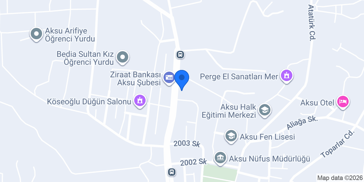 Perge Veteriner Kliniği konumu