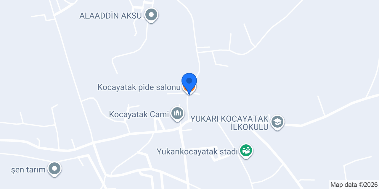 Kocayatak pide salonu konumu