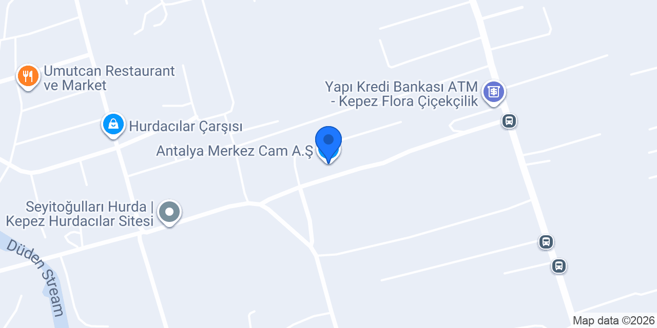 Antalya Merkez Cam A.Ş konumu