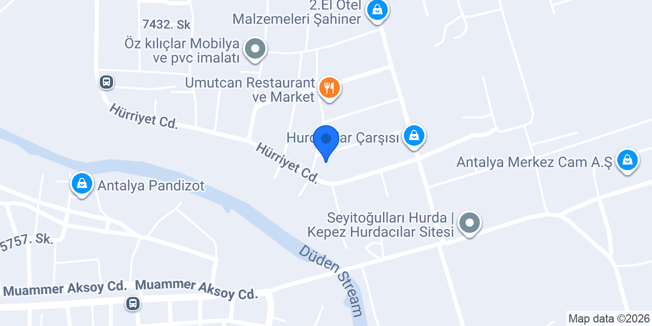 Akdur Endüstriyel Mutfak konumu