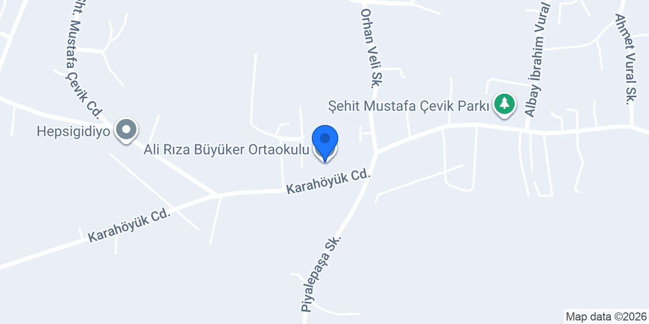 Ali Rıza Büyüker Ortaokulu konumu