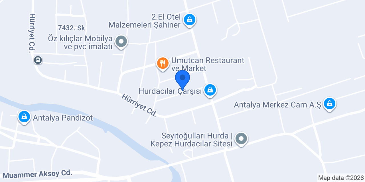 Biçer Kardeşler Antalya Hurda Alım Satım konumu