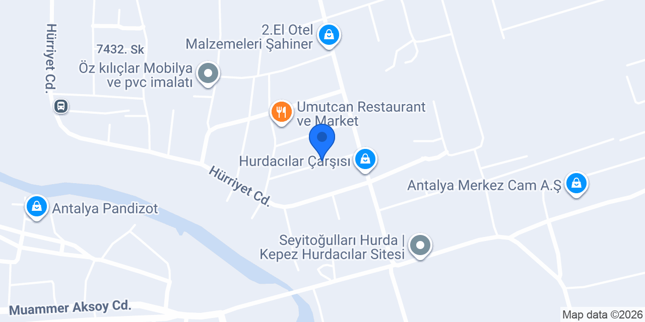 Yıldırım Hurdacılık Antalya konumu