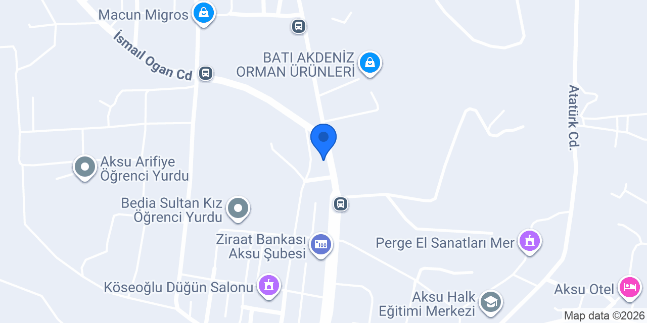 İnci Tulumba Aksu konumu