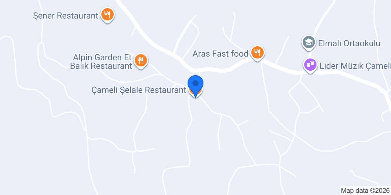 Çameli Şelale Restaurant konumu