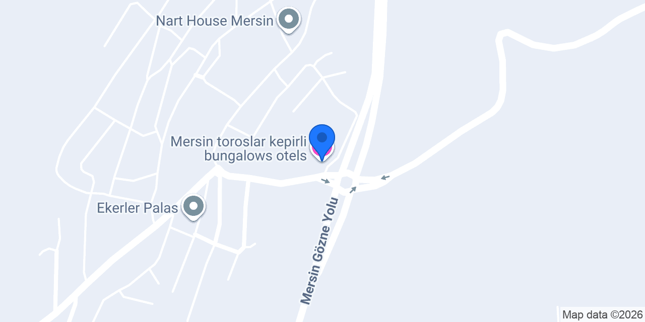 Mersin toroslar kepirli bungalows otels konumu