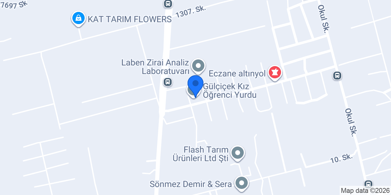 Gülçiçek Kız Öğrenci Yurdu konumu