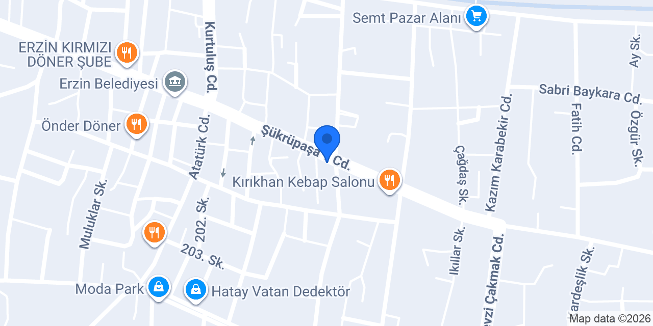 Kral Künefe Erzin konumu