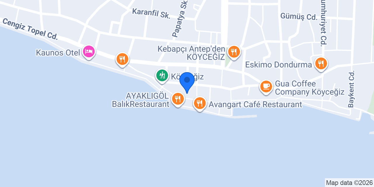 Özay Otel konumu