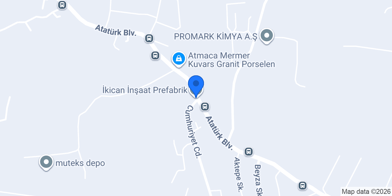 İkican İnşaat Prefabrik konumu